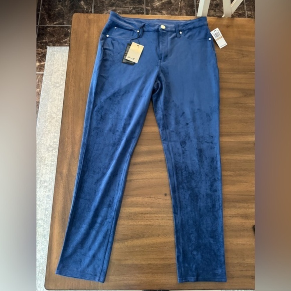 Seven7 Sapphire Blue Velour Jeans 12 NWT